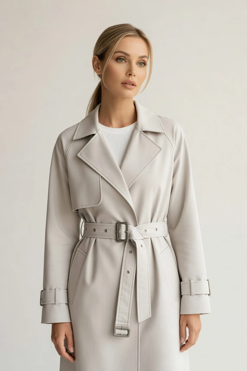 Campaign-clean, on-model framing