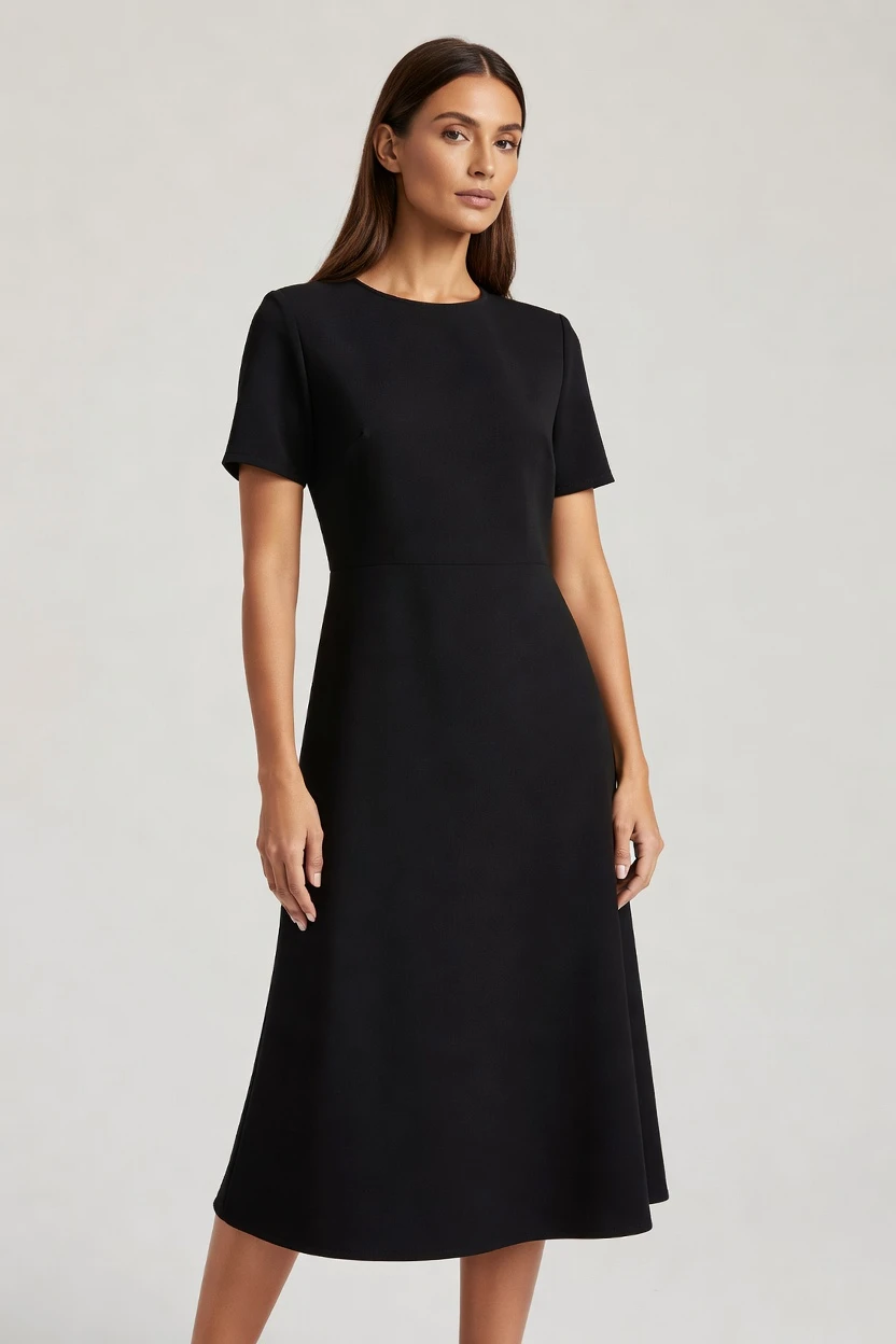 Generate a posed dress shot