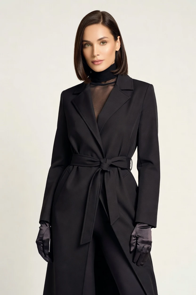 On-model outfit, campaign framing