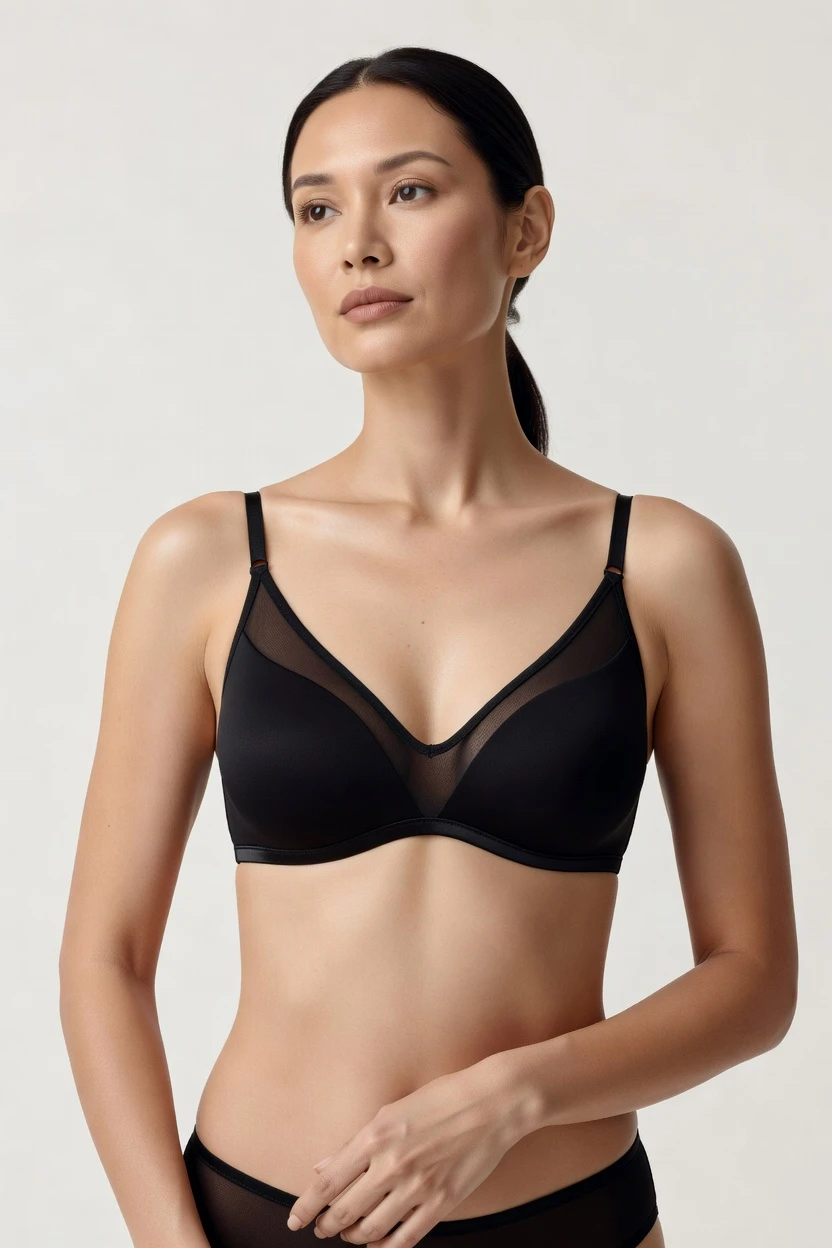 Catalog-clean lingerie frame