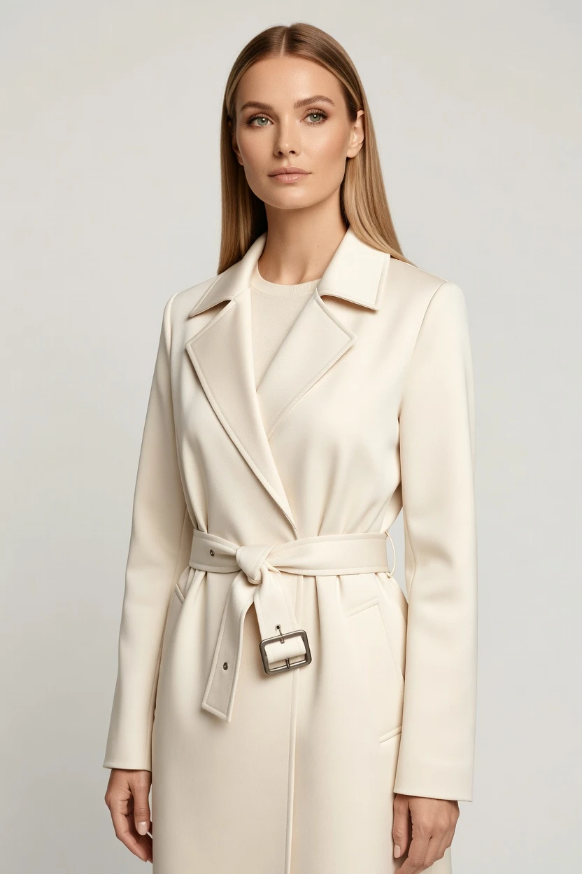 Locked camera, luxury campaign look