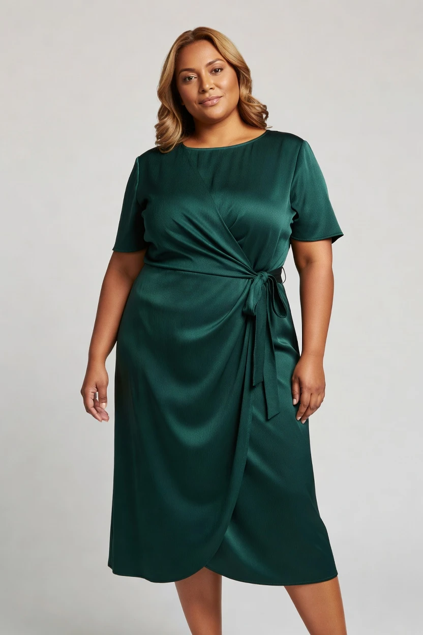 Campaign-style plus-size on-model