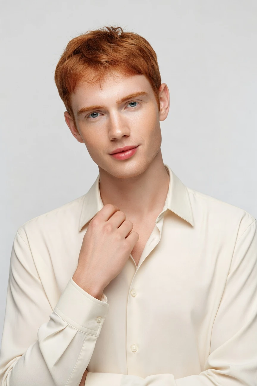Red-haired male build