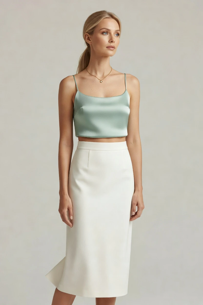 Summer outfit in campaign gloss