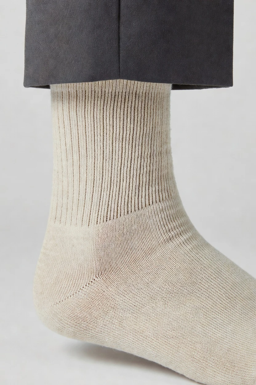 Ankle socks on white seamless