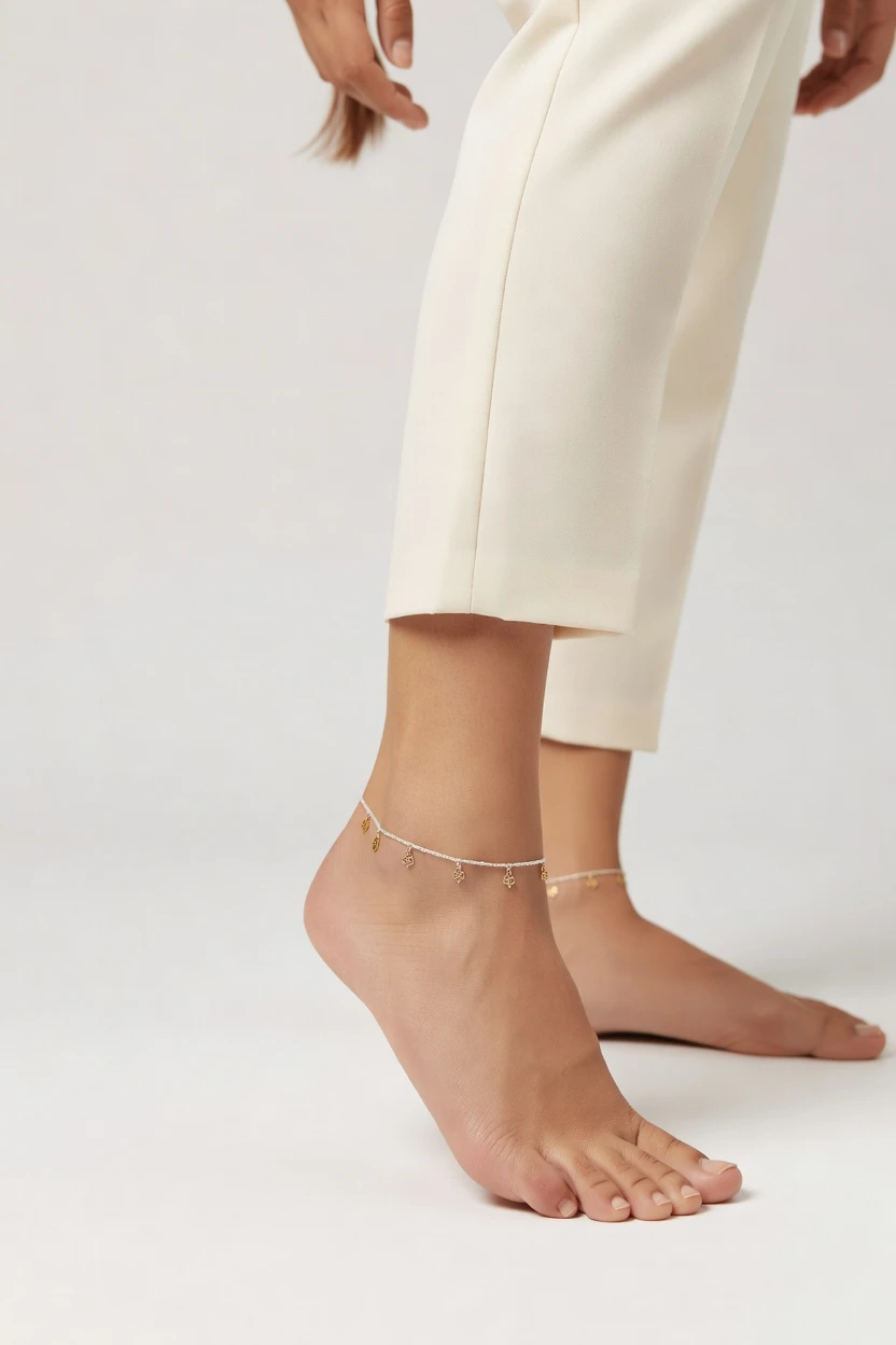 On-model anklet shoot controls
