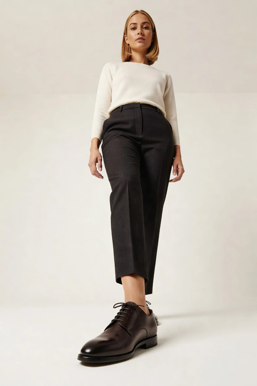 Click-driven dress shoes shoot