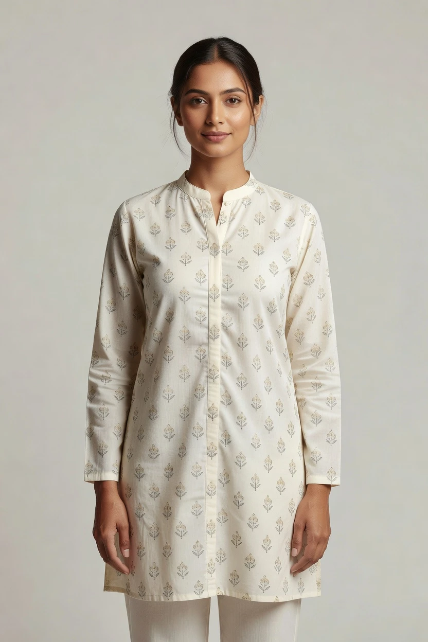 Click-driven kurta on-model shot