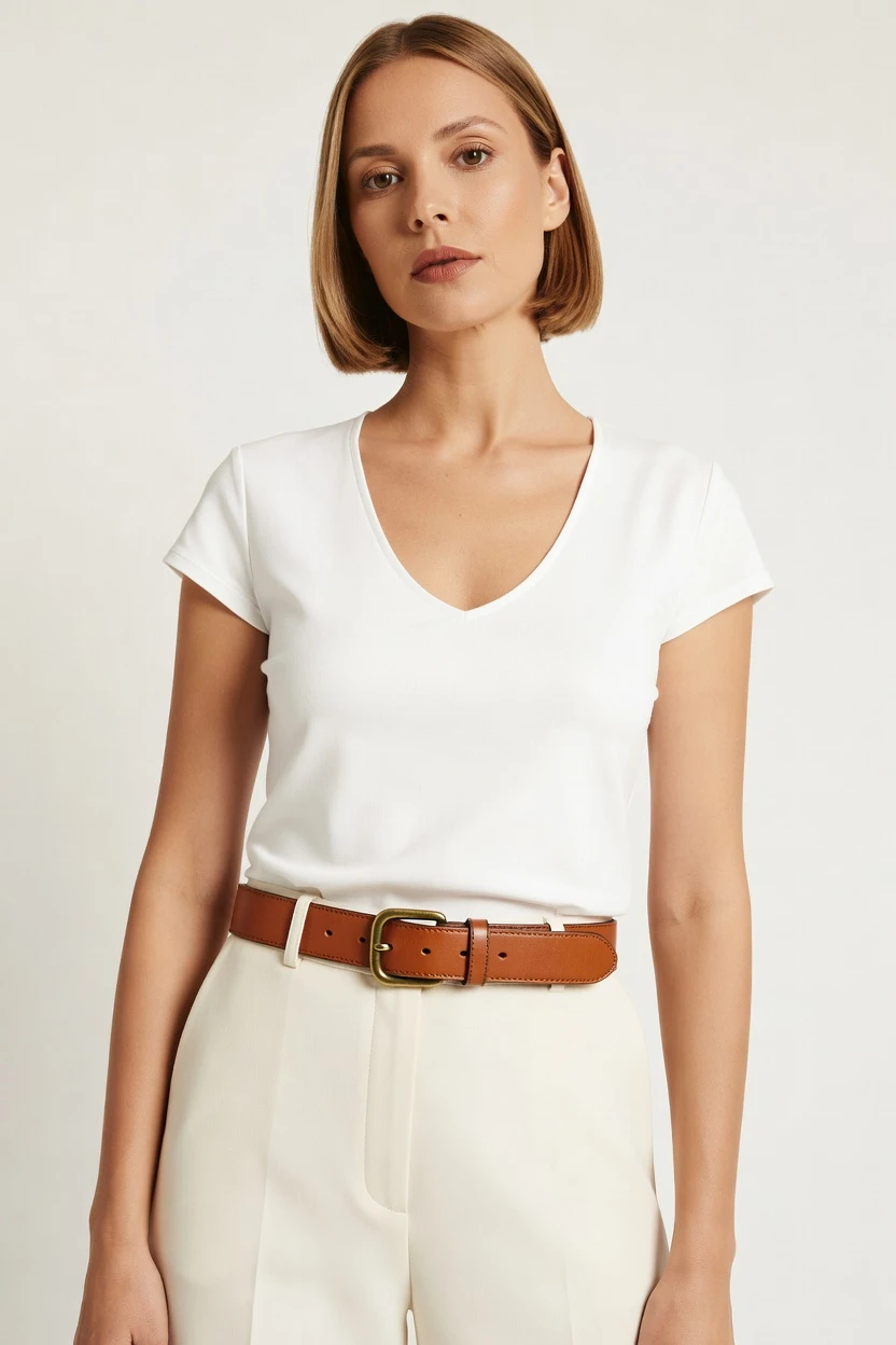 On-model belt, click-built framing