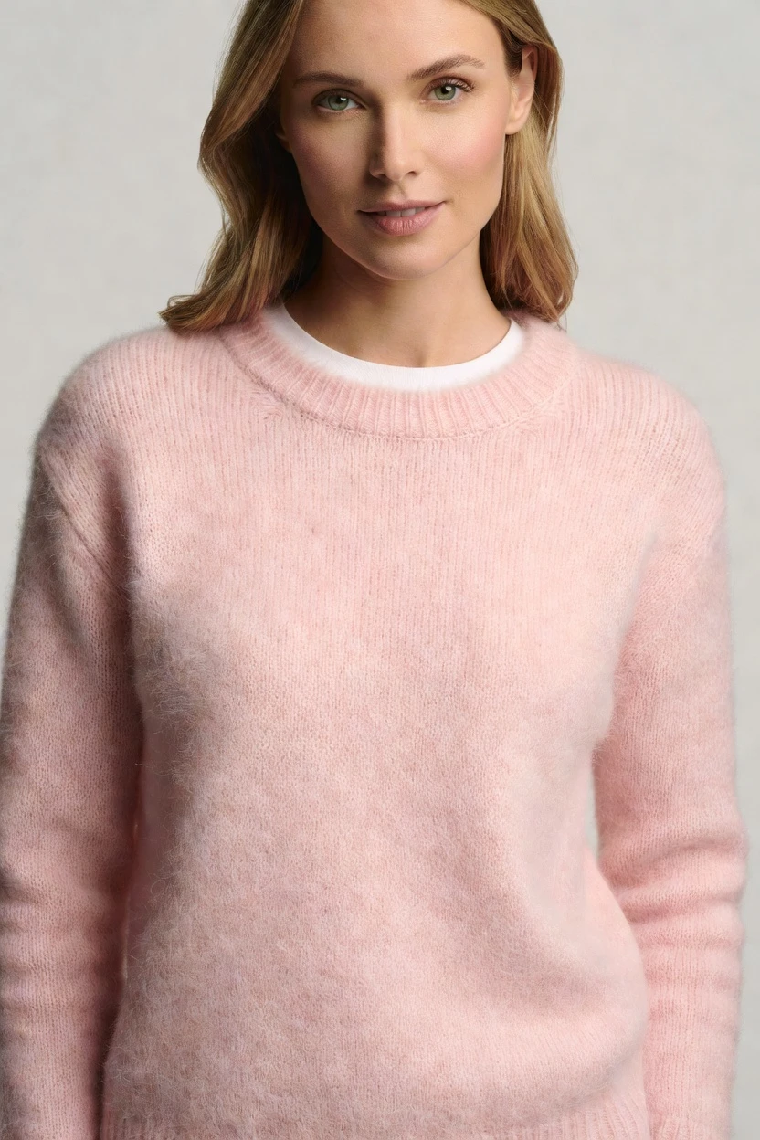 On-model mohair campaign frame