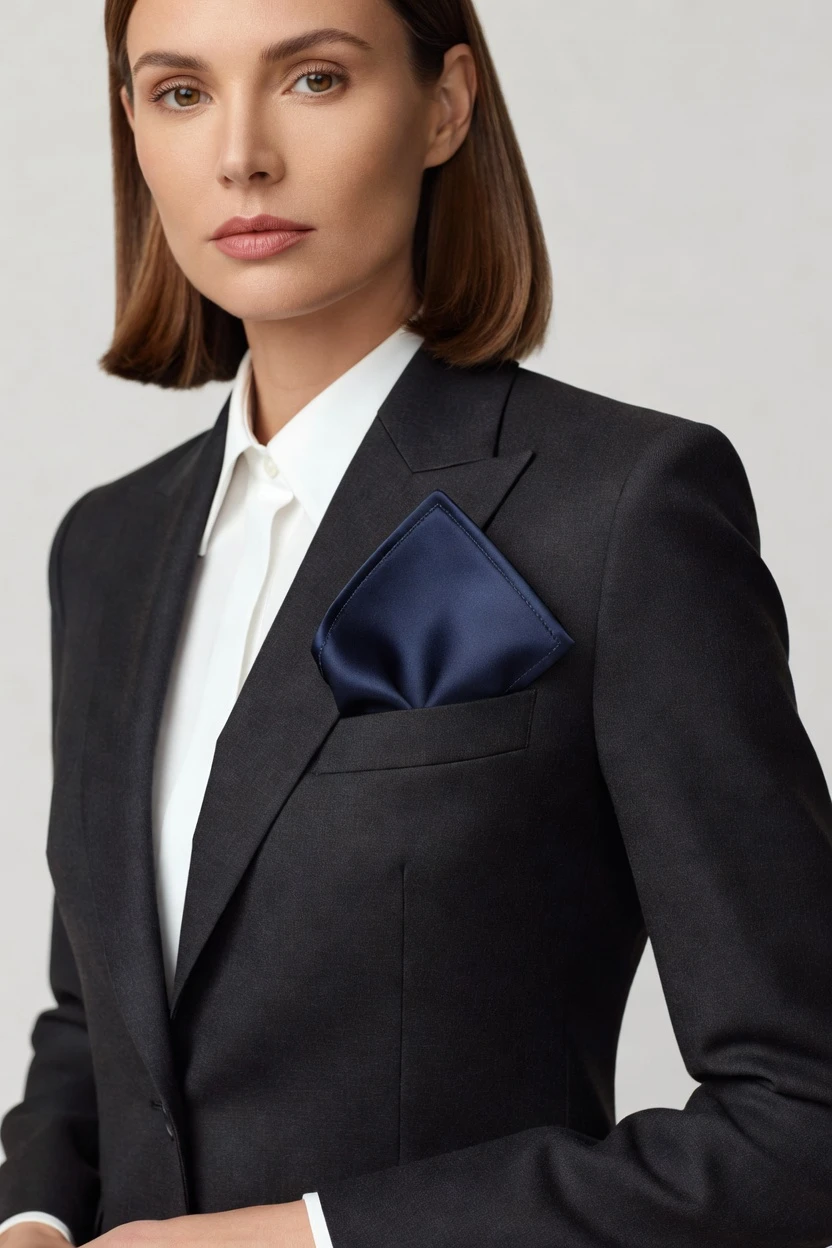 Pocket square on-model preview