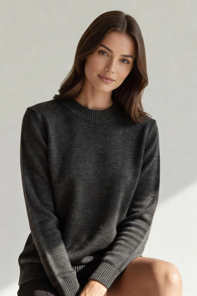 Click-driven pullover jumper shoot