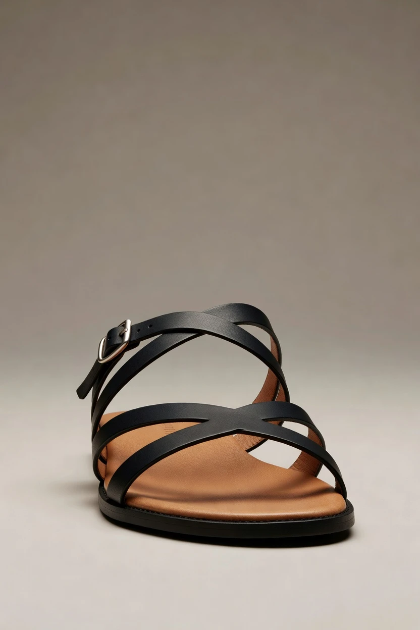 Generate sandals on-model imagery