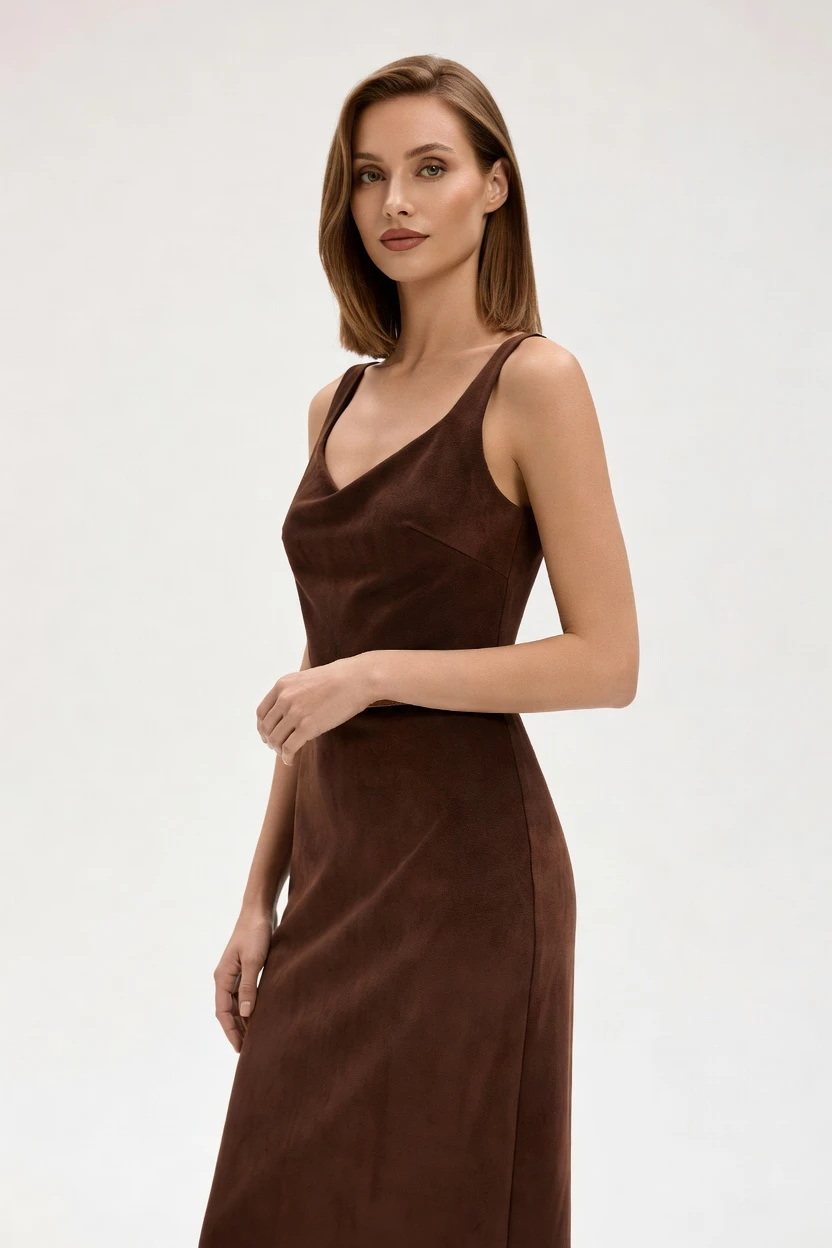 Suede garment, campaign framing