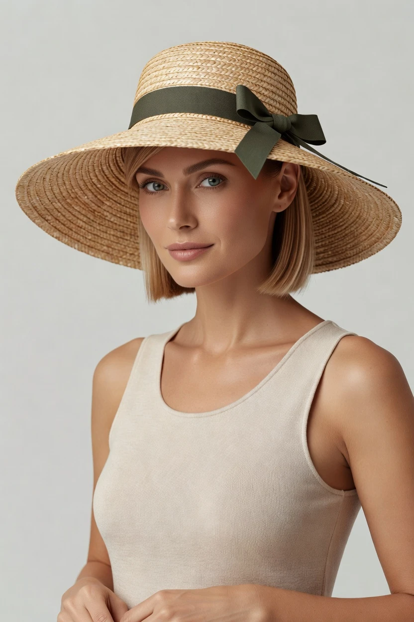 Sun hat on-model demo