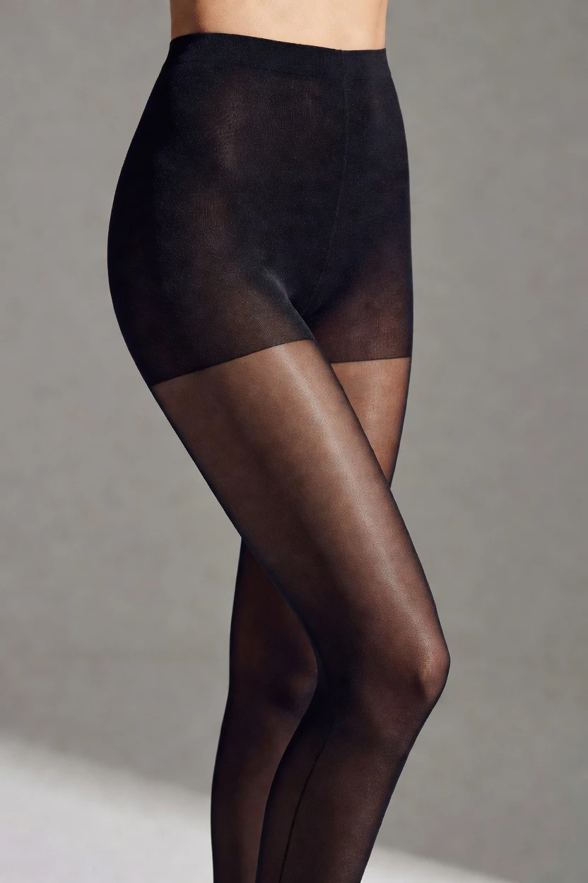 On-model tights, clean campaign look