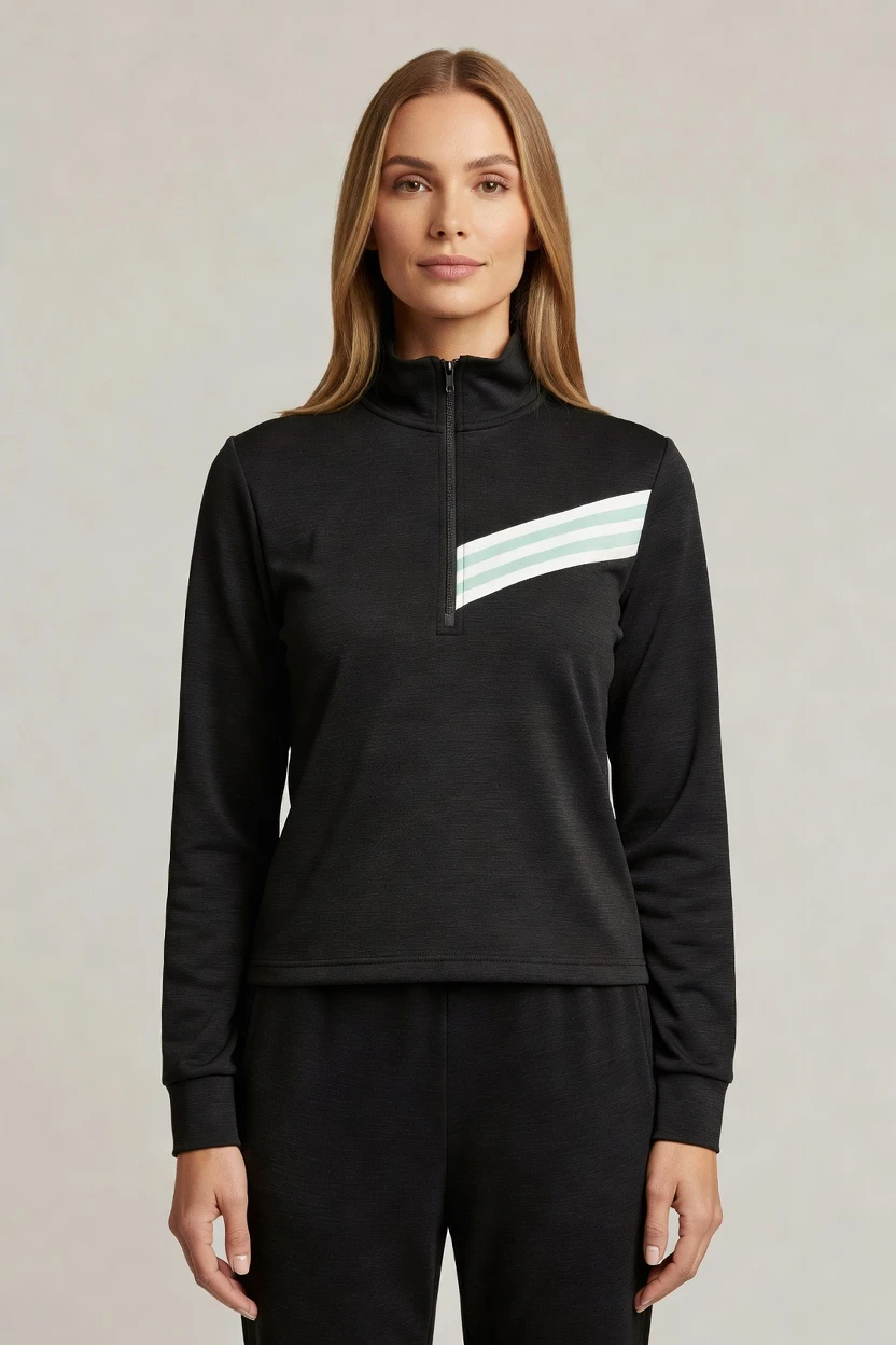 One click, on-model tracksuit top
