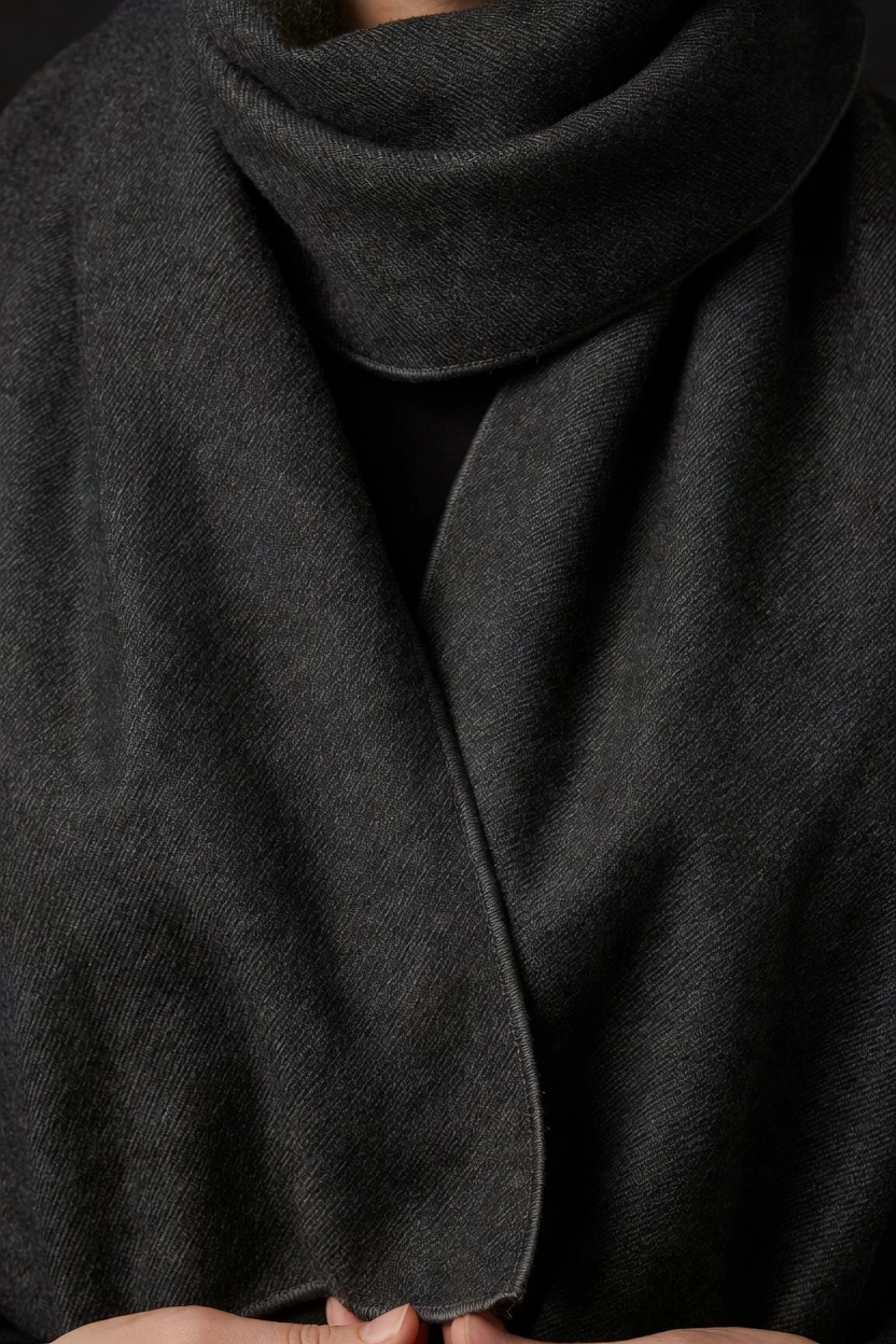 Scarf on-model, click-to-generate
